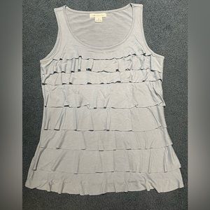 Liz Claiborne Light Blue Sleeveless Loose Top Size Small Gently Worn